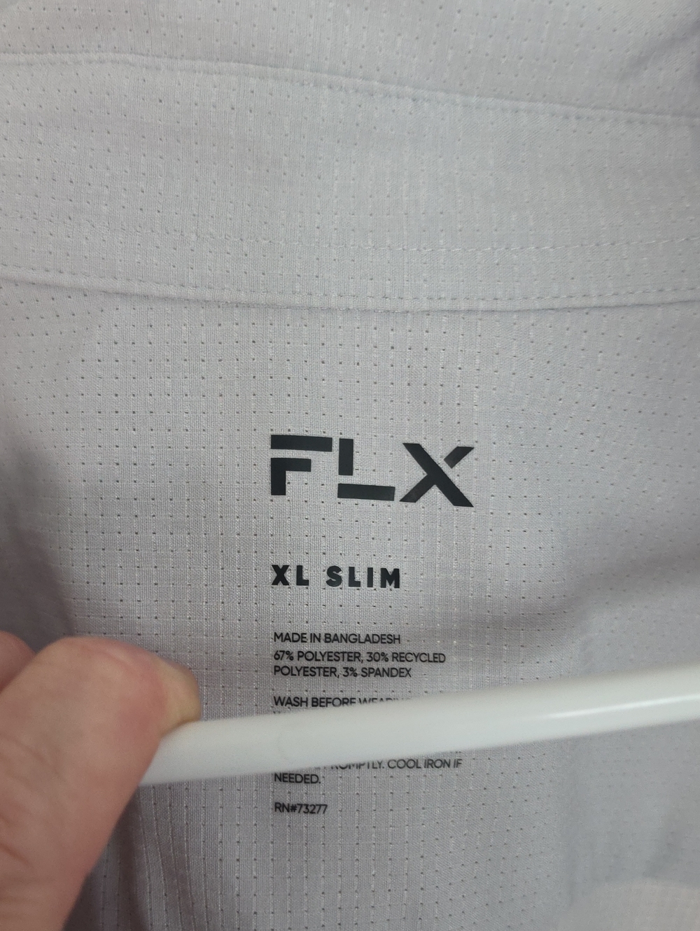 FLX XL Slim Light Gray Performance Shirt